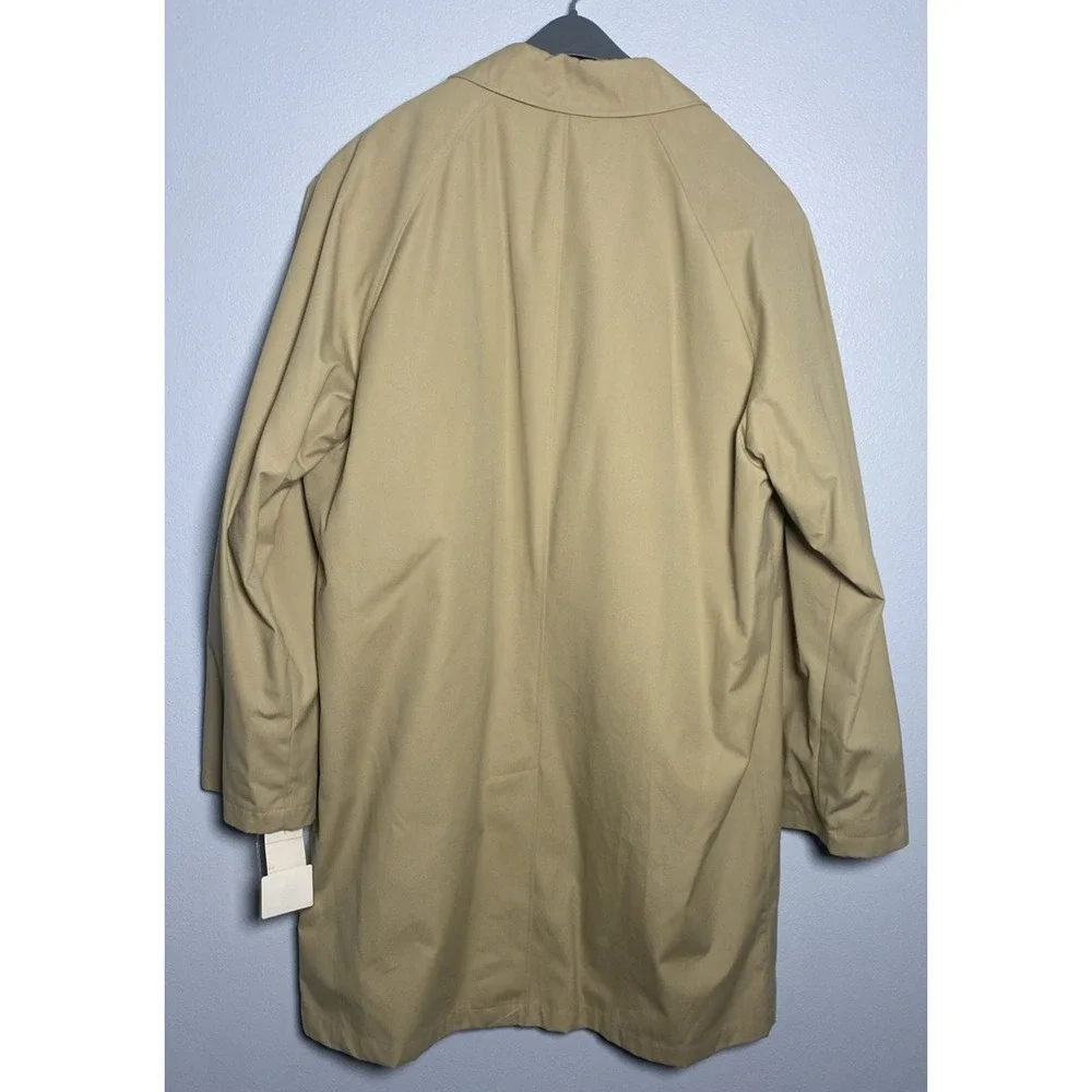 STAFFORD All Weather Poplin Car Coat Zip-Out Liner Tan Men's XL Long NEW ret$180